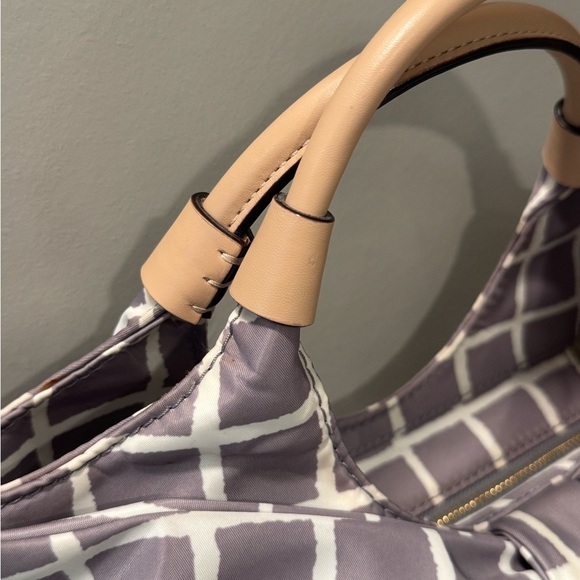 Kate Spade Gray and White Ribbon Nylon Shoulder Bag - Picture 5 of 15